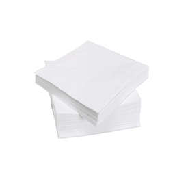 Serviette PAPIER Blanche 1 pli 30x30cm (24 unités)